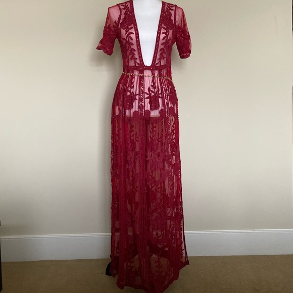 Dresses & Skirts - Lace see through dress/ cover up